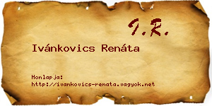 Ivánkovics Renáta névjegykártya