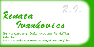 renata ivankovics business card